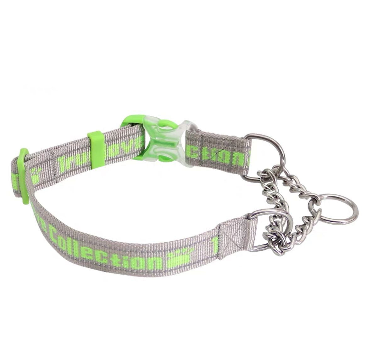KFX-3530429 Reflective Explosion-Proof Chain Collar for Large, Medium, and Small Dogs - Durable 304 Stainless Steel