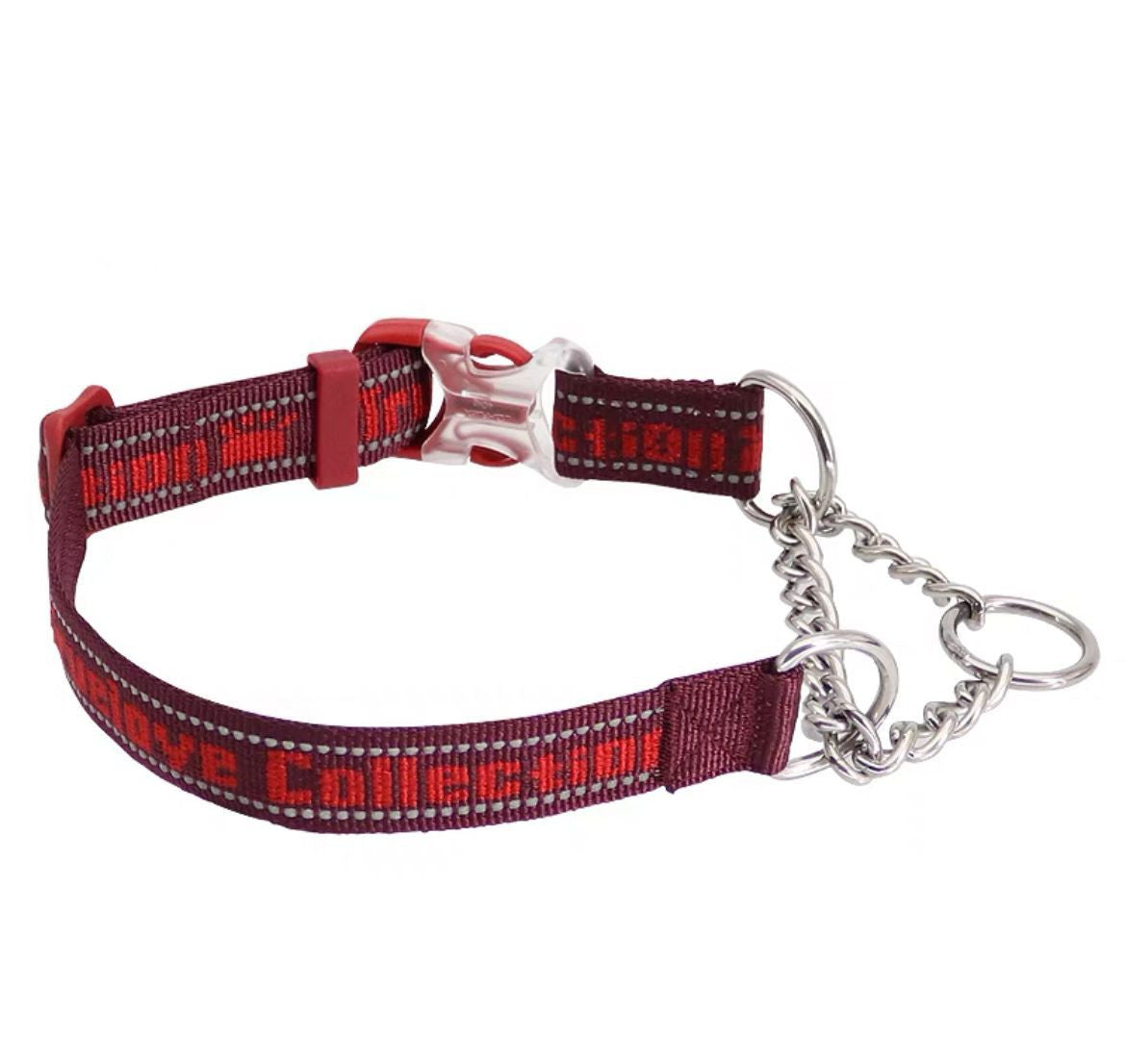 KFX-3530429 Reflective Explosion-Proof Chain Collar for Large, Medium, and Small Dogs - Durable 304 Stainless Steel