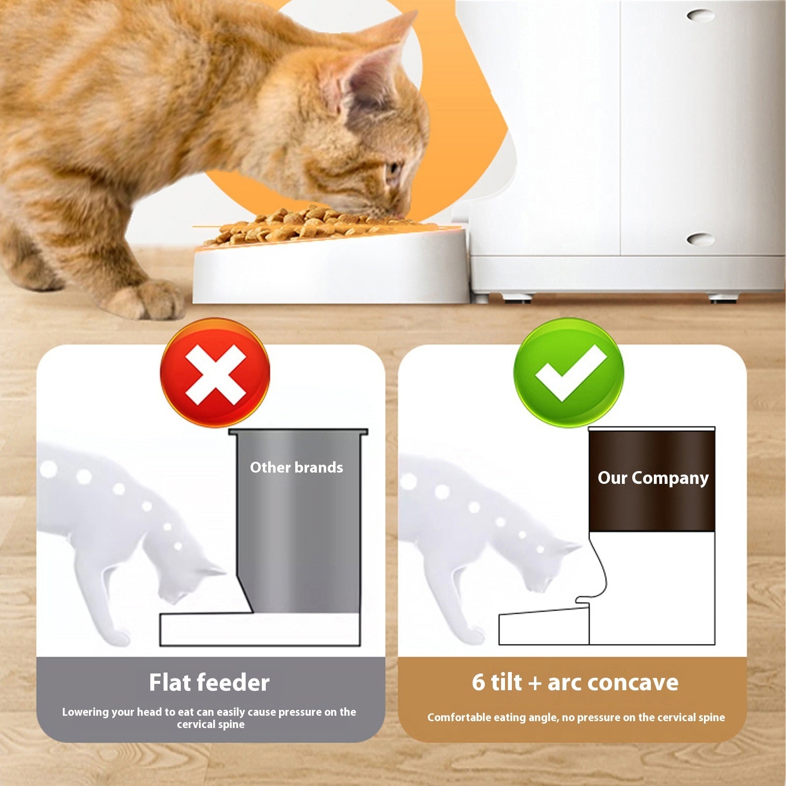 KFX-3532221 Smart Visual Pet Feeder with Remote Control and HD Wide Angle 2K Camera for Dogs and Cats, 6L Capacity