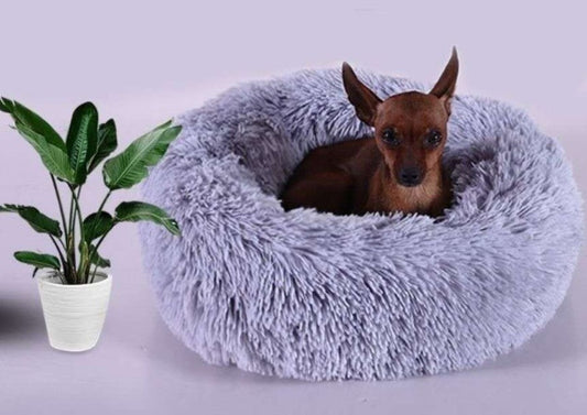 KFX-3532477 Plush Round Pet Nest Pad - Detachable & Washable Comfort for Cats and Dogs