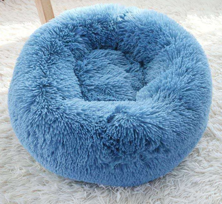 KFX-3532477 Plush Round Pet Nest Pad - Detachable & Washable Comfort for Cats and Dogs