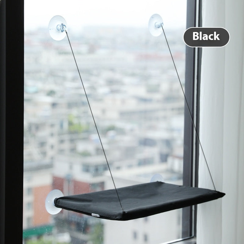 KFX-3535805 Window Cat Hammock with Suction Cups - Soft Cloth Sun-Soaked Swing for Cats