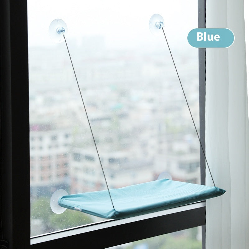 KFX-3535805 Window Cat Hammock with Suction Cups - Soft Cloth Sun-Soaked Swing for Cats