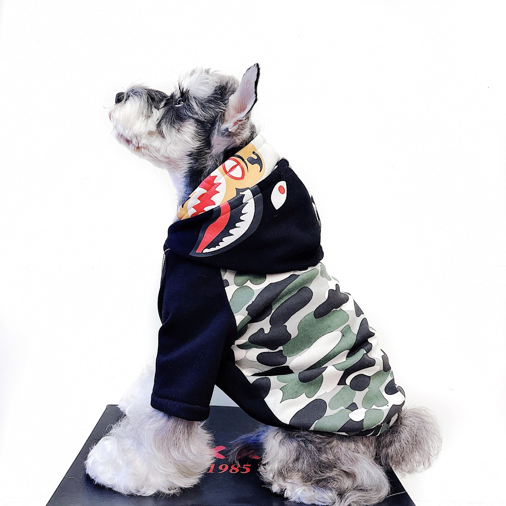 KFX-3536573 Camouflage Black Double Hat Stitching Pet Sweater for All Breeds