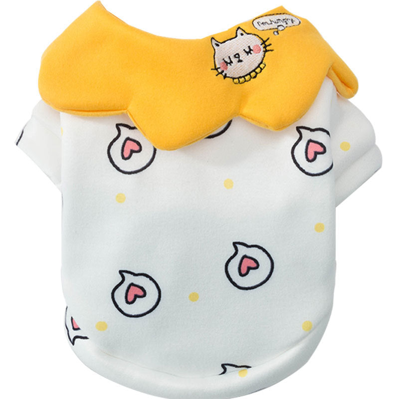 KFX-3539261 Cute Cat Sweater in Milk Silk - Stylish and Comfortable Pet Apparel for All Sizes