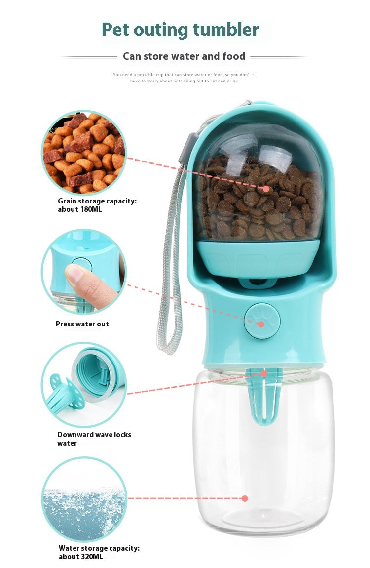 KFX-3540029 Portable Dog Water Bottle & Grain Storage Tank - Eco-Friendly Plastic, Multiple Sizes Available