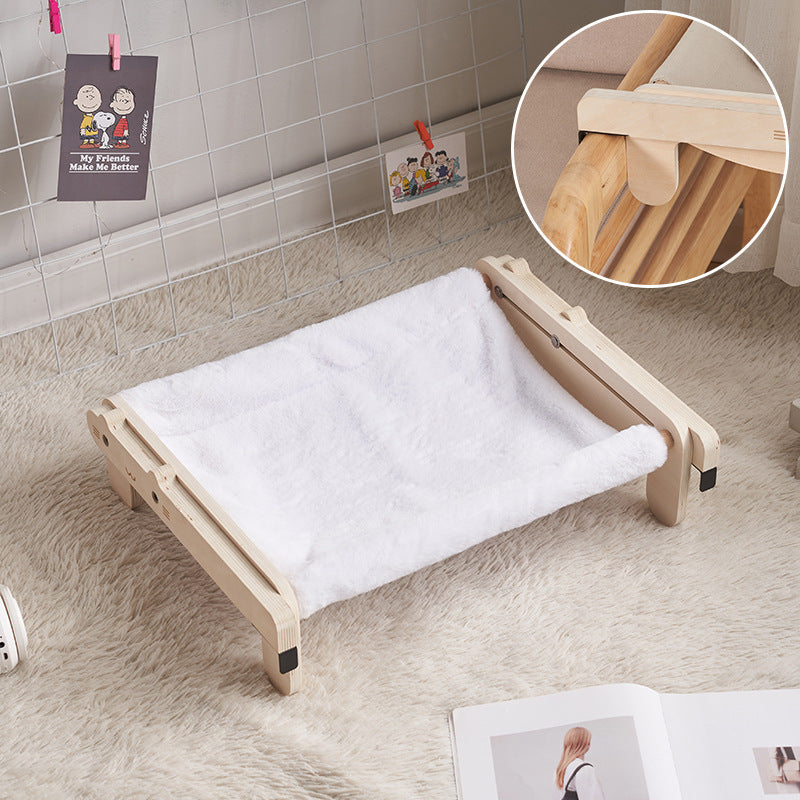 KFX-3541437 Solid Wood Removable and Washable Pet Bed for Cats and Dogs - Four Seasons Universal Design