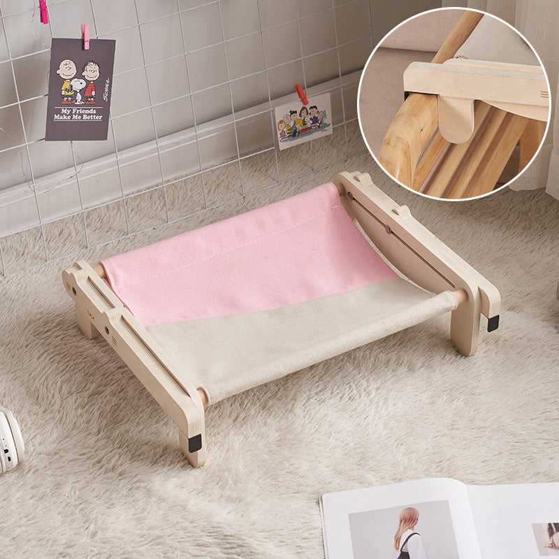 KFX-3541437 Solid Wood Removable and Washable Pet Bed for Cats and Dogs - Four Seasons Universal Design