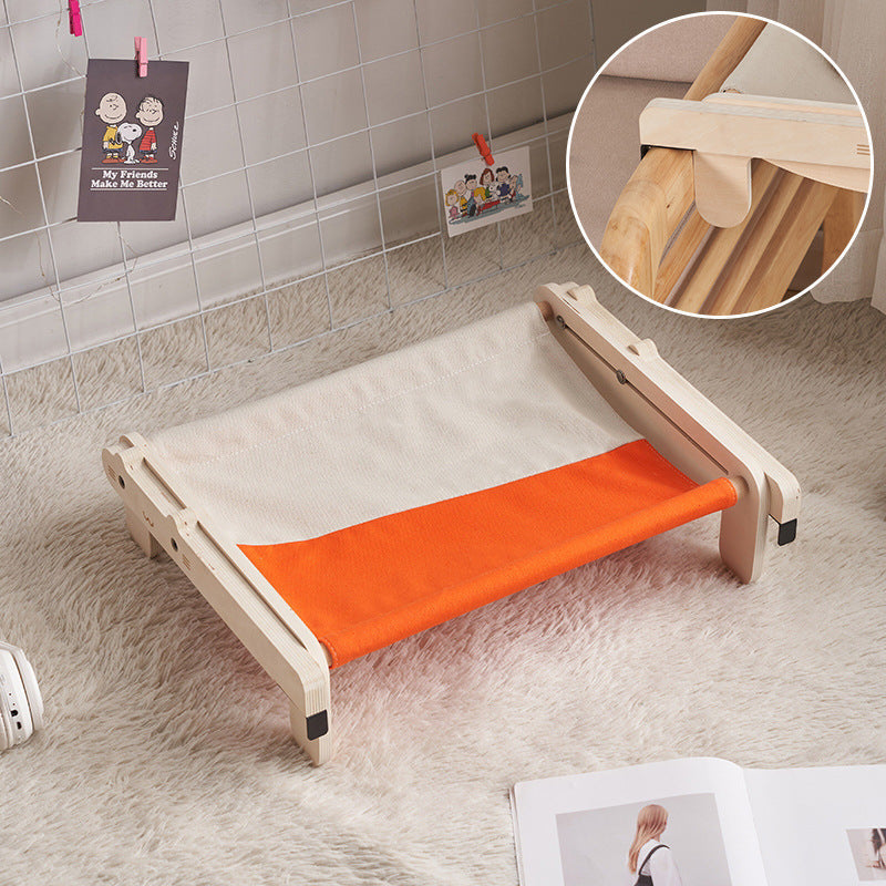 KFX-3541437 Solid Wood Removable and Washable Pet Bed for Cats and Dogs - Four Seasons Universal Design