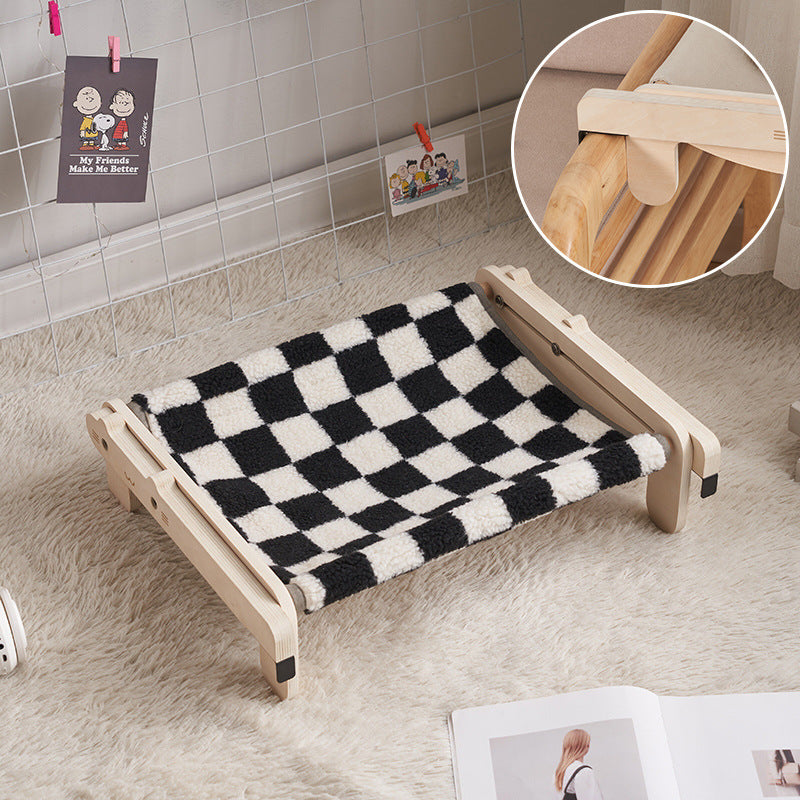 KFX-3541437 Solid Wood Removable and Washable Pet Bed for Cats and Dogs - Four Seasons Universal Design