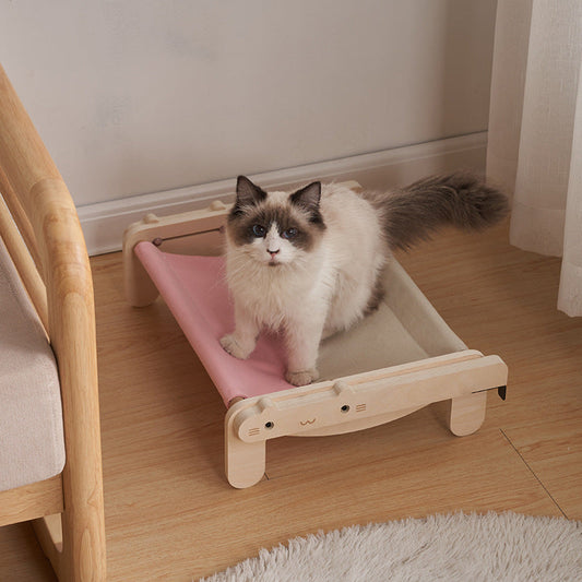 KFX-3541437 Solid Wood Removable and Washable Pet Bed for Cats and Dogs - Four Seasons Universal Design