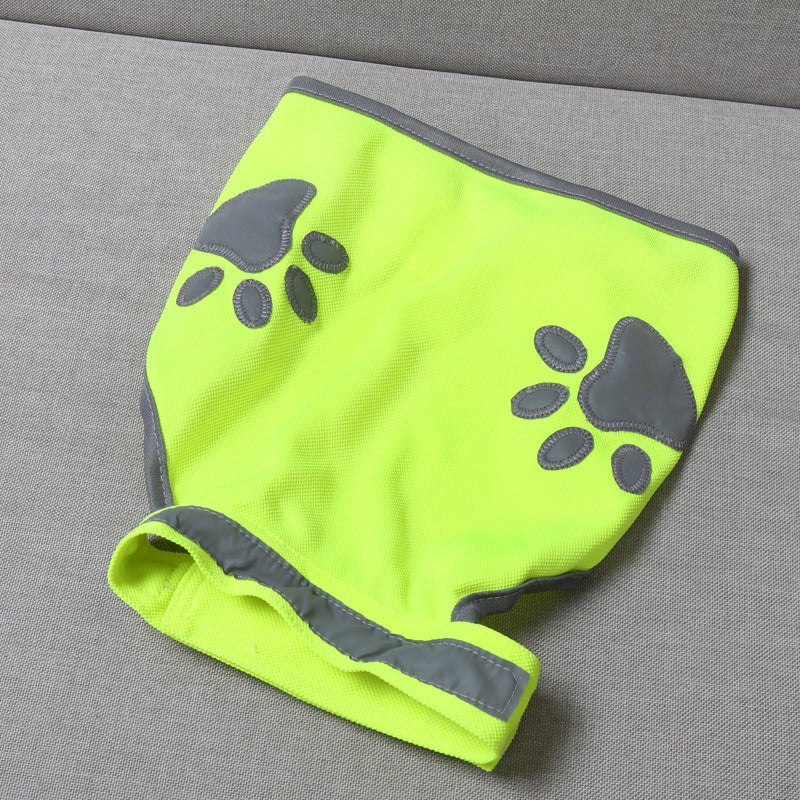 KFX-3542333 Fluorescent Green Reflective Pet Vest - Casual Style for All Dogs