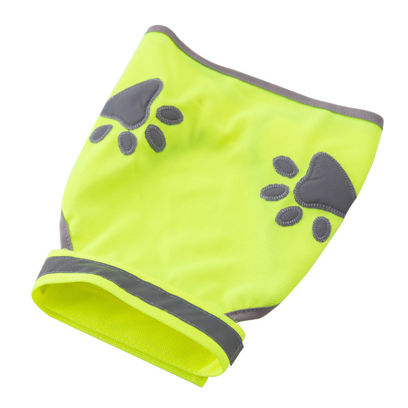 KFX-3542333 Fluorescent Green Reflective Pet Vest - Casual Style for All Dogs