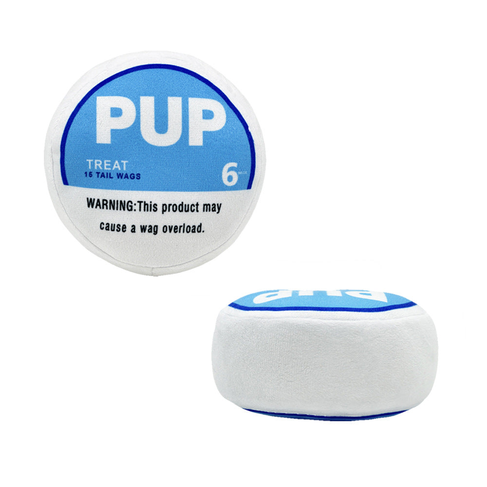 KFX-3542589 Creaking Plush Dog Toy for Chewing and Squeaking Fun in Blue and Green