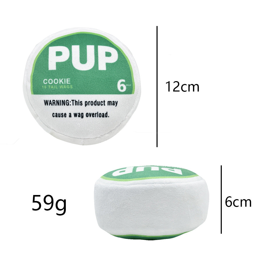 KFX-3542589 Creaking Plush Dog Toy for Chewing and Squeaking Fun in Blue and Green