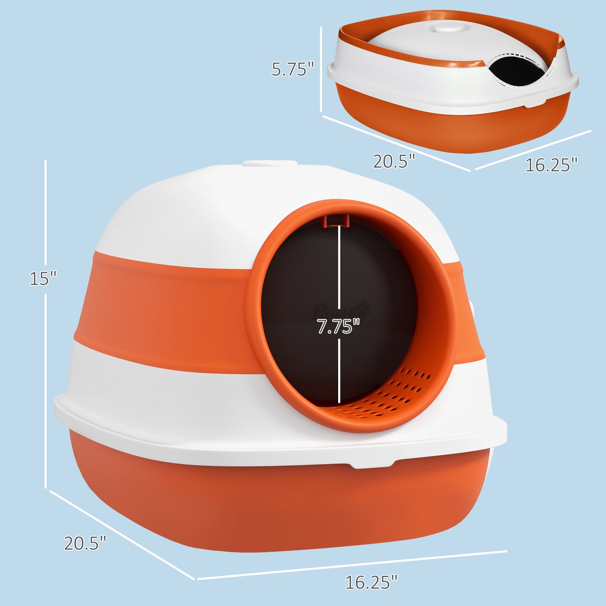 KFX-3545405 Dome Covered Cat Litter Box with Privacy Lid and Air Freshener