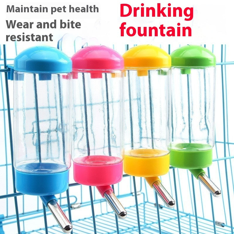 KFX-3545789 Automatic Pet Water Dispenser for Cats and Dogs - 400ML Plastic Fountain in Pink, Blue, Yellow, Green