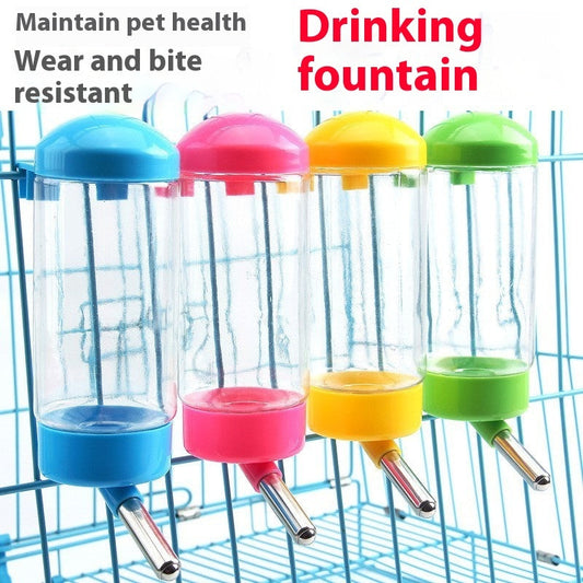 KFX-3545789 Automatic Pet Water Dispenser for Cats and Dogs - 400ML Plastic Fountain in Pink, Blue, Yellow, Green