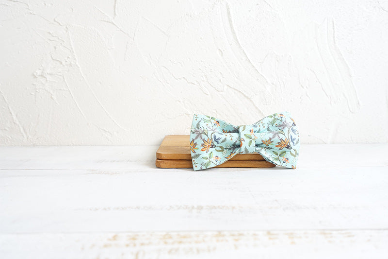 KFX-3547709 Floral Print Dog Collar with Drawstring Bow – Polyester Material