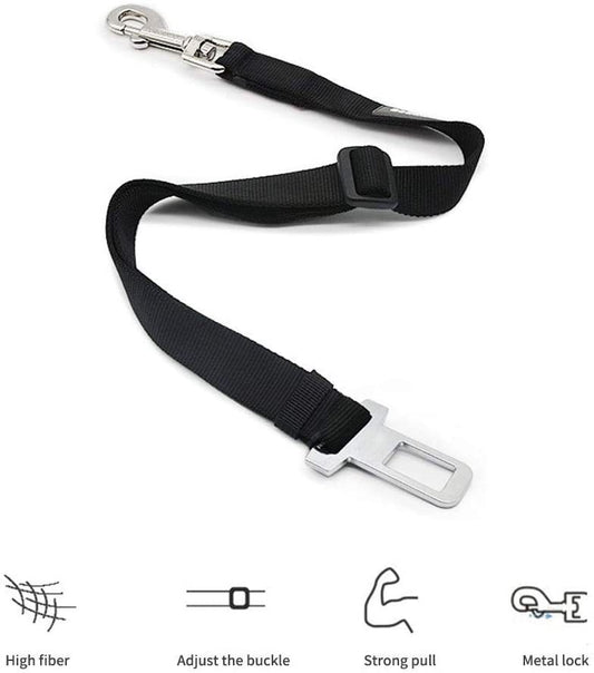 KFX-3549501 Retractable Pet Dog Car Safety Belt with Durable Buckle - Multiple Color Options