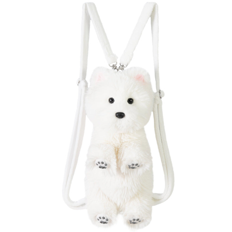 KFX-3551933 Cute Plush West Highland Simulation Doll with Various Scarves for Teens