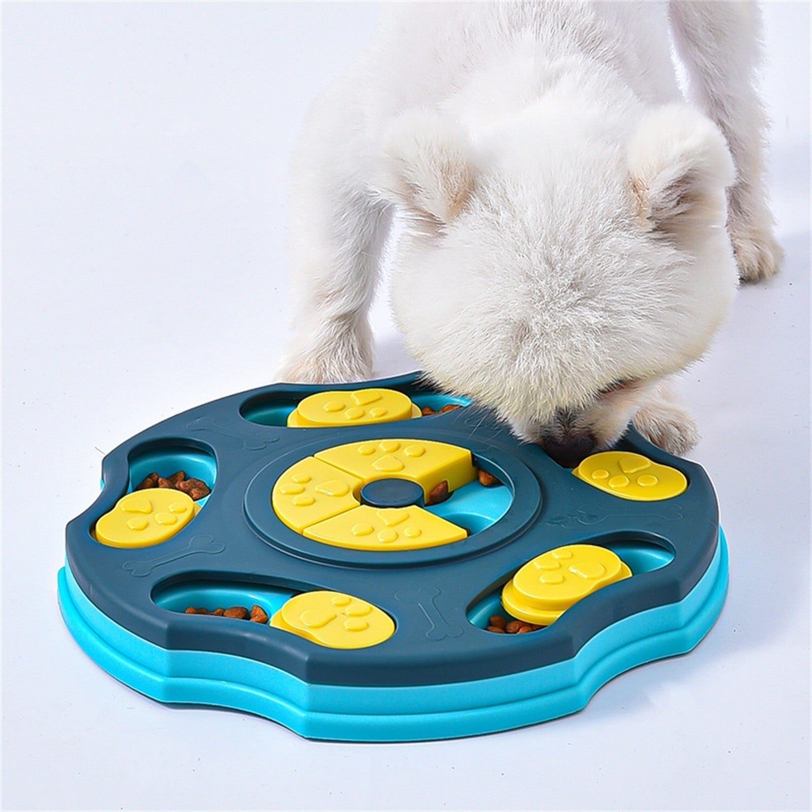 KFX-3552957 Interactive Dog Food Puzzle Bowl - Multifunctional Feeder for Intelligent Eating and Slow Feeding