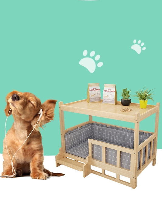 KFX-3554109 Integrated Nightstand Dog Bed with Stylish Cushion Options