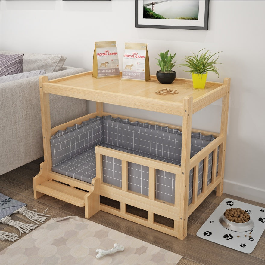 KFX-3554109 Integrated Nightstand Dog Bed with Stylish Cushion Options