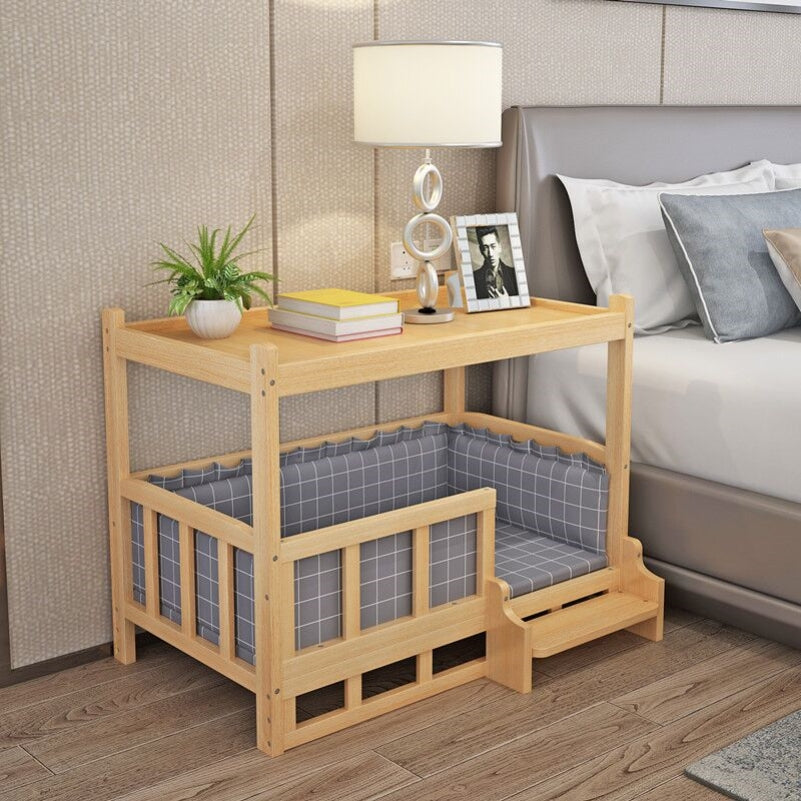 KFX-3554109 Integrated Nightstand Dog Bed with Stylish Cushion Options