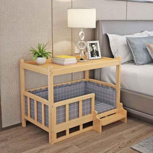 KFX-3554109 Integrated Nightstand Dog Bed with Stylish Cushion Options