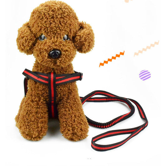 KFX-3555261 Elastic Telescopic Dog Traction Rope in Multiple Colors - Durable Nylon, 130CM Length