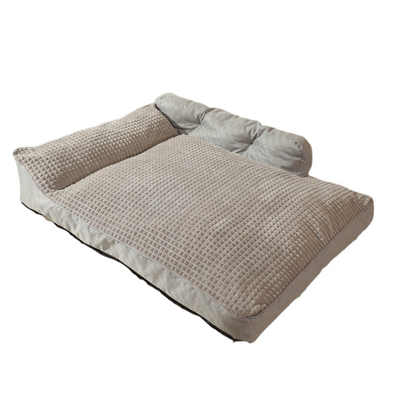 KFX-3555517 Removable and Washable Large Dog Mattress in Elegant Gray and Caramel Coffee Options