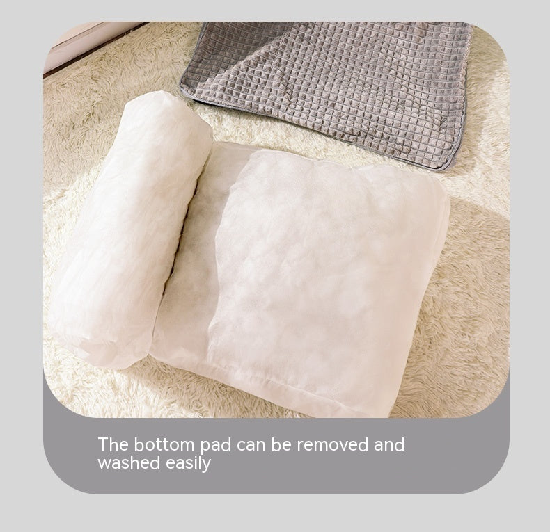 KFX-3555517 Removable and Washable Large Dog Mattress in Elegant Gray and Caramel Coffee Options