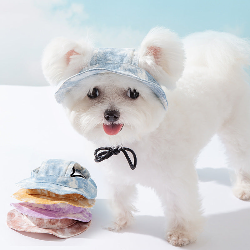 KFX-3556029 Cute Anti-Fall Pet Hat with Leaking Ears for All Seasons - Multiple Sizes Available