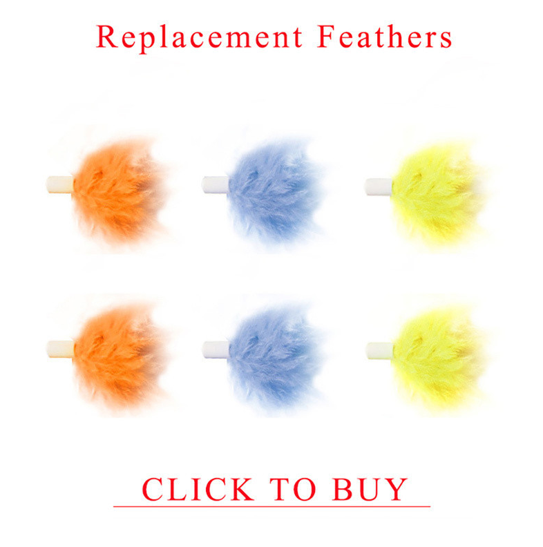 KFX-3556285 Replacement Heads for Smart Electric Self-healing Cat Toy - 6 Pack of Feather Chew Accessories