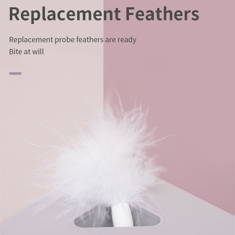 KFX-3556285 Replacement Heads for Smart Electric Self-healing Cat Toy - 6 Pack of Feather Chew Accessories