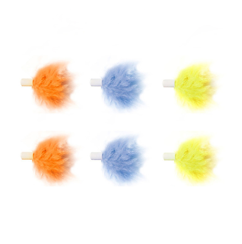 KFX-3556285 Replacement Heads for Smart Electric Self-healing Cat Toy - 6 Pack of Feather Chew Accessories