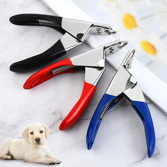 KFX-3559229 Professional Stainless Steel Dog Nail Clippers with Safety Stop and Straight Edge Design