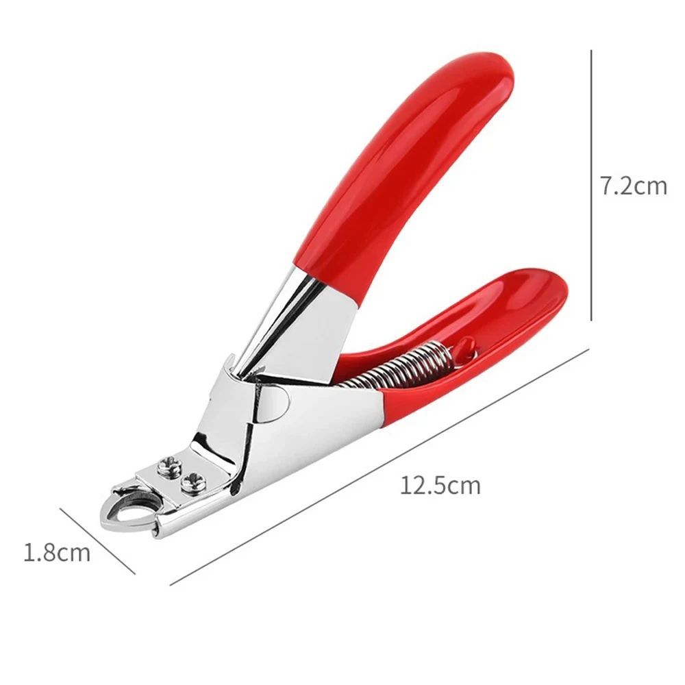 KFX-3559229 Professional Stainless Steel Dog Nail Clippers with Safety Stop and Straight Edge Design