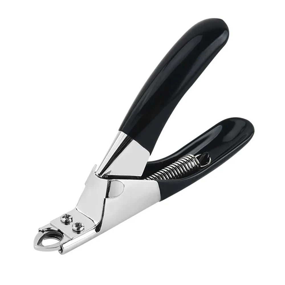 KFX-3559229 Professional Stainless Steel Dog Nail Clippers with Safety Stop and Straight Edge Design