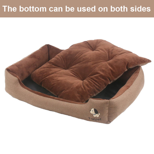 KFX-3559485 Four Seasons General Autumn and Winter Pet Mat - Soft Flax and Velvet, Multiple Sizes and Colors Available