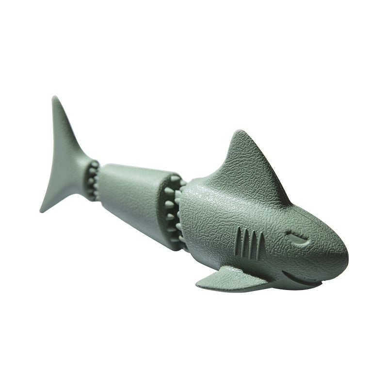 KFX-3562045 Deep Sea Shark Rubber Dog Toy - Colorful Ocean-Themed Pet Chew Toy