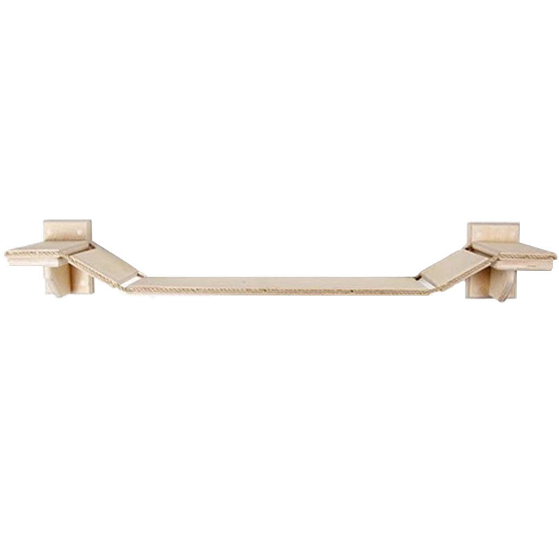 KFX-3564477 Wall-Mounted Wood Cat Suspension Bridge Staircase for Playful Pets