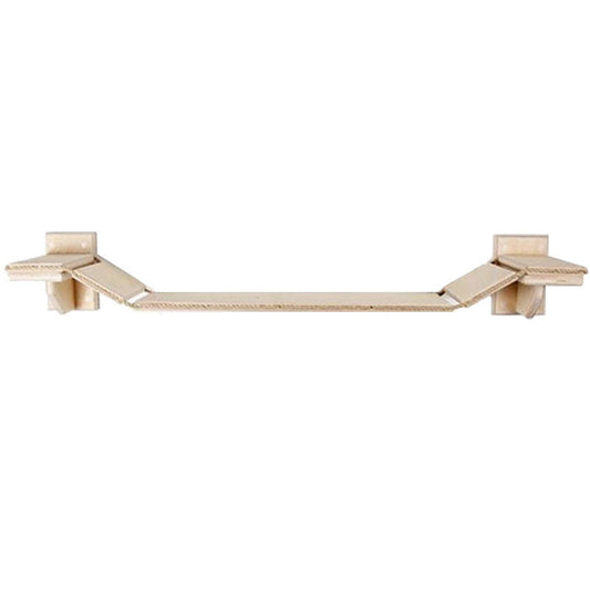 KFX-3564477 Wall-Mounted Wood Cat Suspension Bridge Staircase for Playful Pets