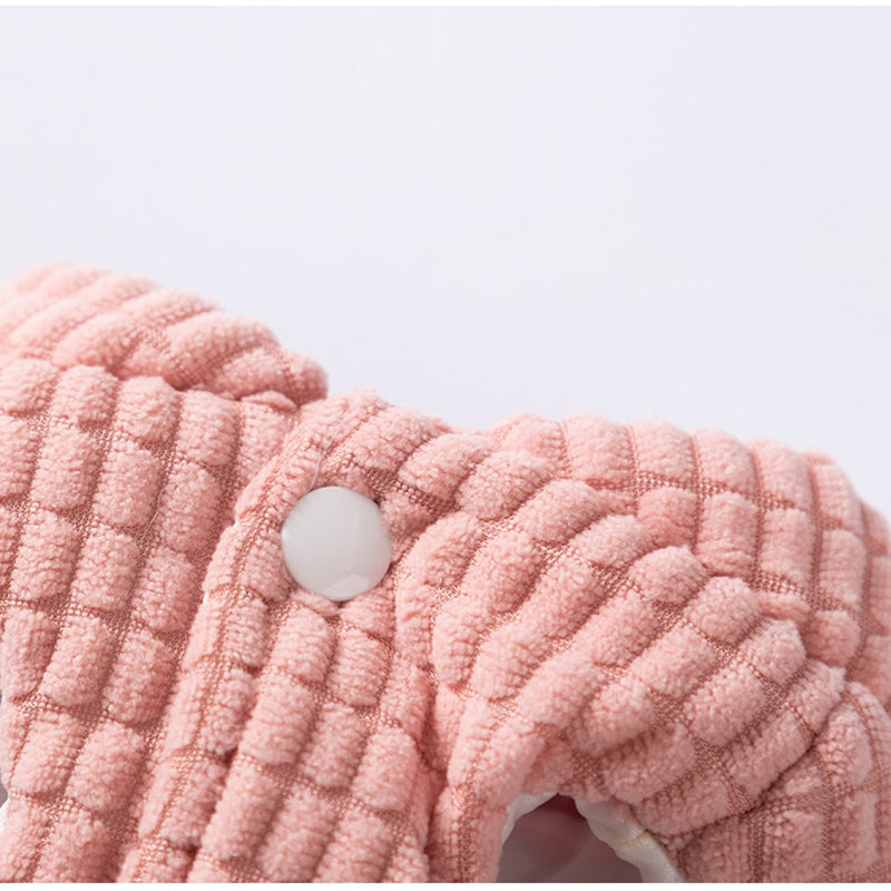 KFX-3565757 Cozy Pink Textured Corduroy Pet Vest for Small and Medium Dogs