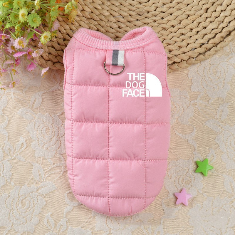 KFX-3566781 Fleece-Lined Casual Dog Clothing in Milky White, Pink, Red, and Blue - Multiple Sizes Available