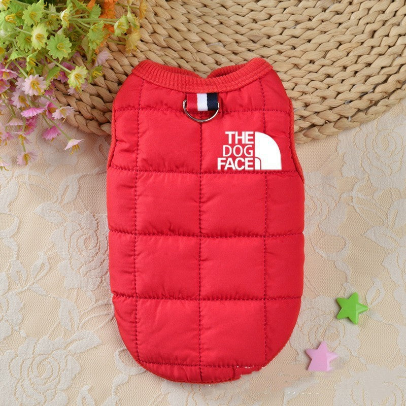 KFX-3566781 Fleece-Lined Casual Dog Clothing in Milky White, Pink, Red, and Blue - Multiple Sizes Available
