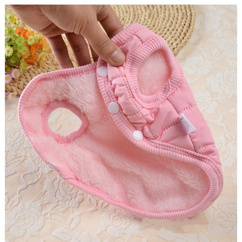 KFX-3566781 Fleece-Lined Casual Dog Clothing in Milky White, Pink, Red, and Blue - Multiple Sizes Available