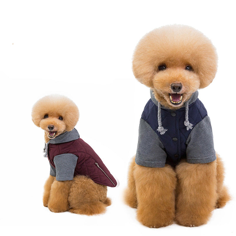 KFX-3567549 Two-Color Zipper Dog Outfit for Casual Wear