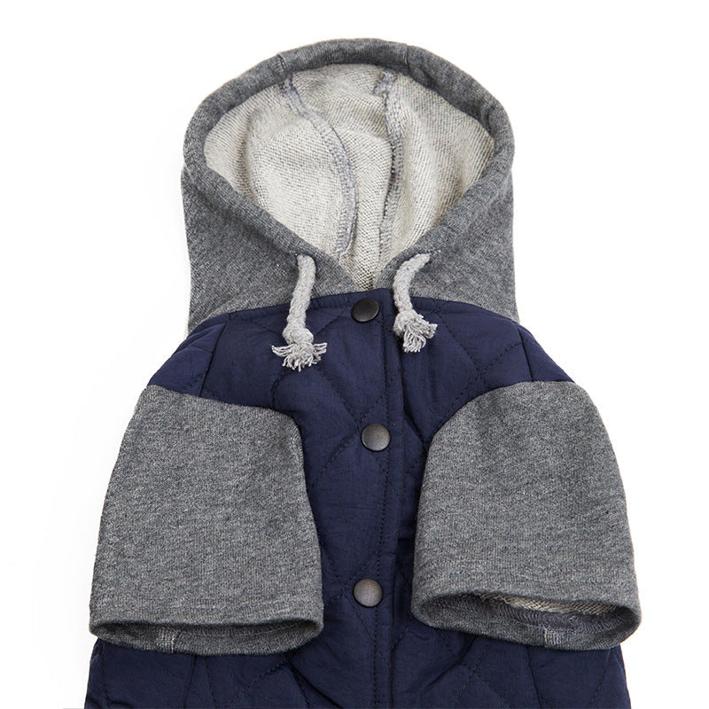 KFX-3567549 Two-Color Zipper Dog Outfit for Casual Wear